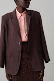 CLAUDIA JACKET | DARK CHOCOLATE LINEN