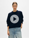 Merino Cashmere Drop Shoulder Crewneck