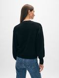 Cashmere Blouson Sleeve Crewneck