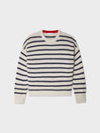 Merino Cashmere Striped Crewneck