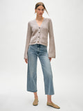 Cashmere Fluted Sleeve Cardigan