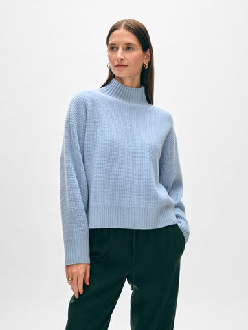 Cashmere Waffle Standneck