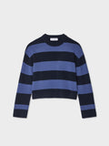 Cashmere Block Striped Crewneck