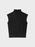 Cashmere Sleeveless Mockneck