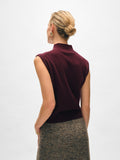 Cashmere Sleeveless Mockneck