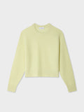 Cashmere Ribbed Saddle Sleeve Crewneck