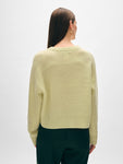 Cashmere Ribbed Saddle Sleeve Crewneck