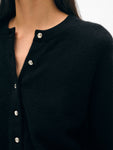 Cashmere Rhinestone Button Cardigan