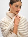 Cashmere Blend Ribbed Scarf