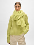 Cashmere Blend Ribbed Scarf