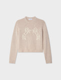 Cashmere Blend Horse Embroidered Crewneck