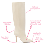 Kate Boot In Ivory Leather