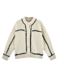 Andermatt Cardigan in Ivory/Black | Sweaters & Jackets | M.C shop