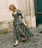 BIJOU DRESS -- BLEU ARBOR FLORAL