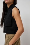 CORDERA Cotton Waistcoat in Black