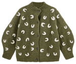 Cusco Croissant Cardigan in Olive/Ivory | Sweaters & Jackets | M.C shop