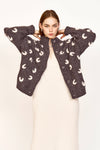 Cusco Croissant Cardigan in Slate/Ivory | Sweaters & Jackets | M.C shop