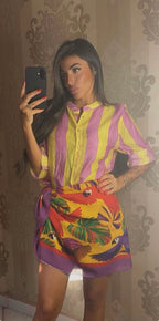 CAMICIA A RIGHE VELATA
