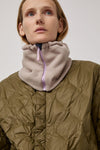 Elmer Fleece Reversible Neck Warmer in Beige and Navy