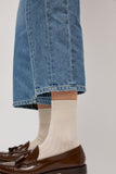 Exquisite J Short Cotton Viscose Socks in Cream