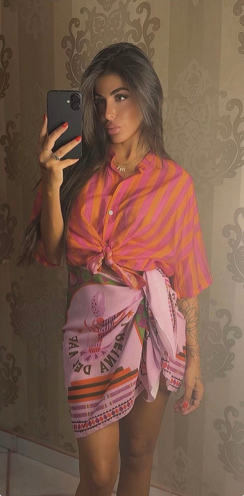 CAMICIA A RIGHE VELATA