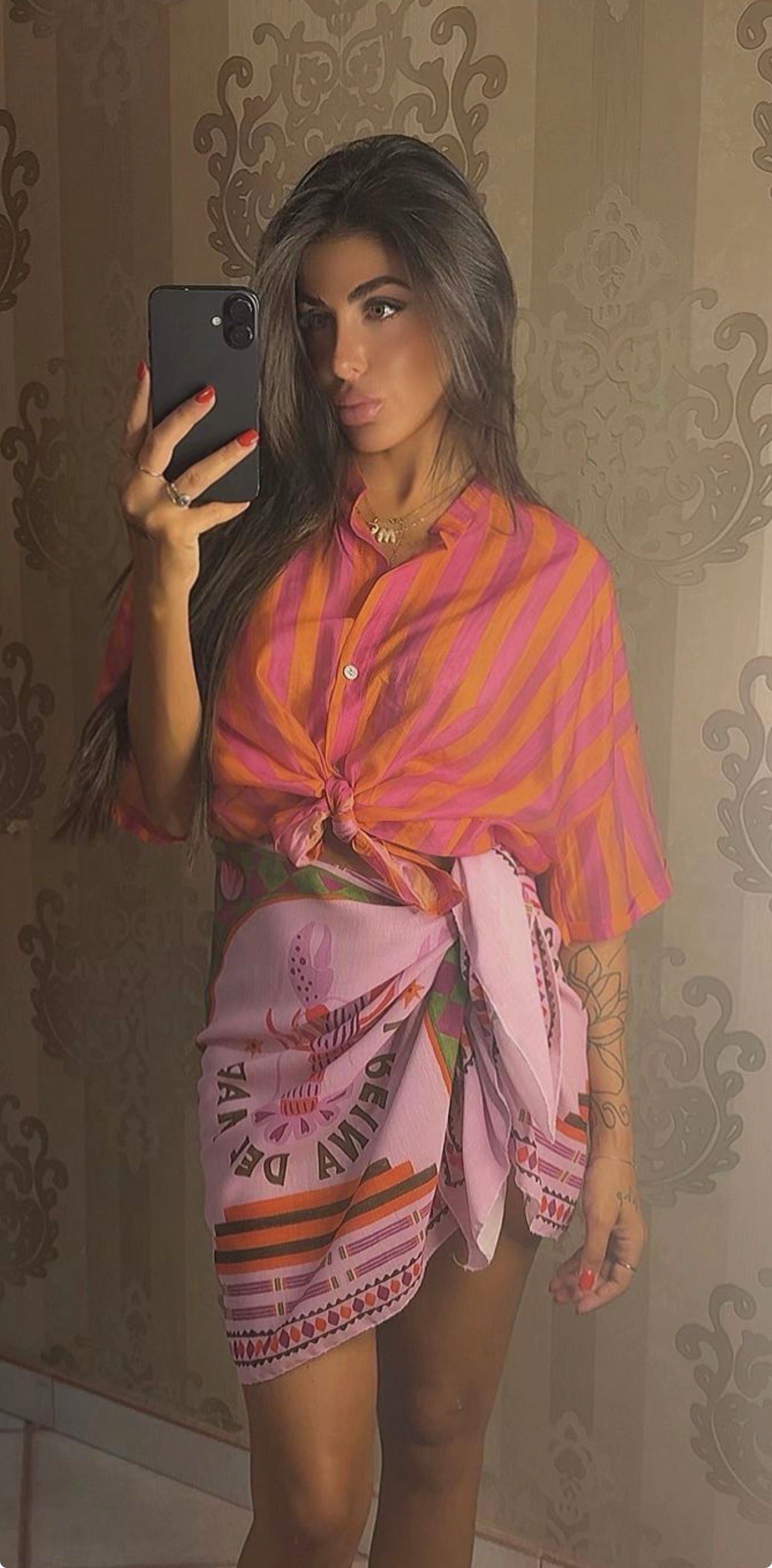 CAMICIA A RIGHE VELATA