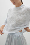 CHRISSY CABLE KNIT CROPPED SWEATER