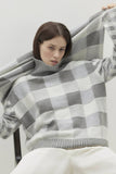 MIRELLA PLAID CASHMERE TURTLENECK SWEATER