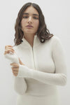 JULIETTE FITTED CASHMERE QUARTER-ZIP