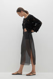 MARISSA SILK ORGANZA MIDI SKIRT