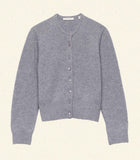 FAIRCHILD CASHMERE CARDIGAN -- PEBBLE GREY