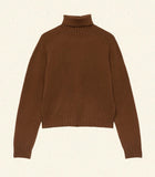 HAYWORTH CASHMERE TURTLENECK -- CORDOVAN