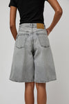 Haikure Becky Denim Short in Fog Grey