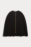 ALLEGRA ZIP-UP CASHMERE CAPE