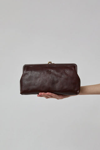 Il Bisonte Classic Clutch in Café