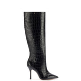 Kate Boot In Black Stamped Leather