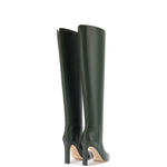 Larroudé x Jennifer Fisher Boot In Martini Green Leather