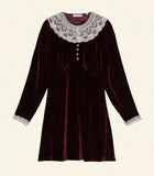 LISBETH DRESS -- VINO ROSSO