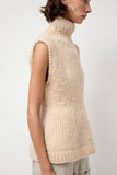 Lauren Manoogian Handknit Peplum Shell in Alabaster