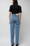 Les Coyotes de Paris Carrot Leg Trousers in Classic Denim Blue