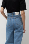 Les Coyotes de Paris Carrot Leg Trousers in Classic Denim Blue