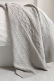 CABLE CASHMERE THROW BLANKET