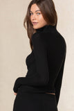 JULIETTE FITTED CASHMERE QUARTER-ZIP