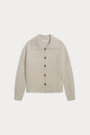 BRINKLEY BUTTON-UP SILK CASHMERE CARDIGAN