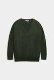 GLADYS BRUSHED CASHMERE V-NECK SWEATER