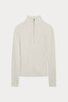 JULIETTE FITTED CASHMERE QUARTER-ZIP