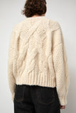 NYMANE Rita Cable Sweater in Ivory