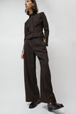 No.6 Kent Pant in Brown Stripe