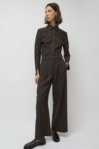 No.6 Kent Pant in Brown Stripe