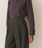 LAWRENCE PANT -- BLACK HERRINGBONE